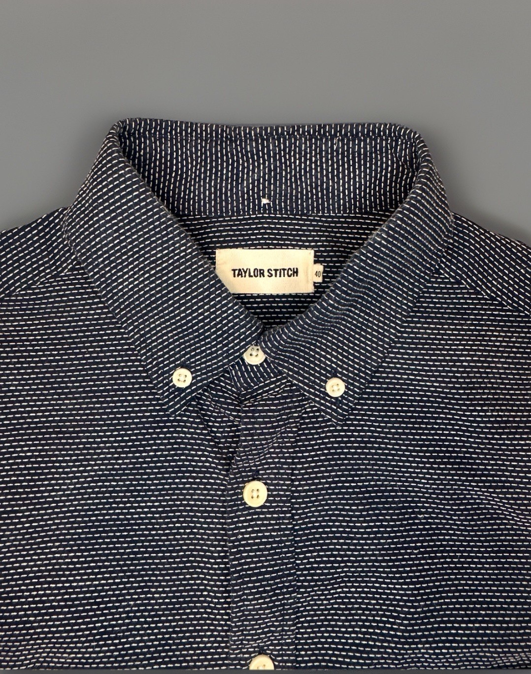 Taylor Stitch Men’s Long Sleeve Indigo Blue Button Down Shirt Size 40