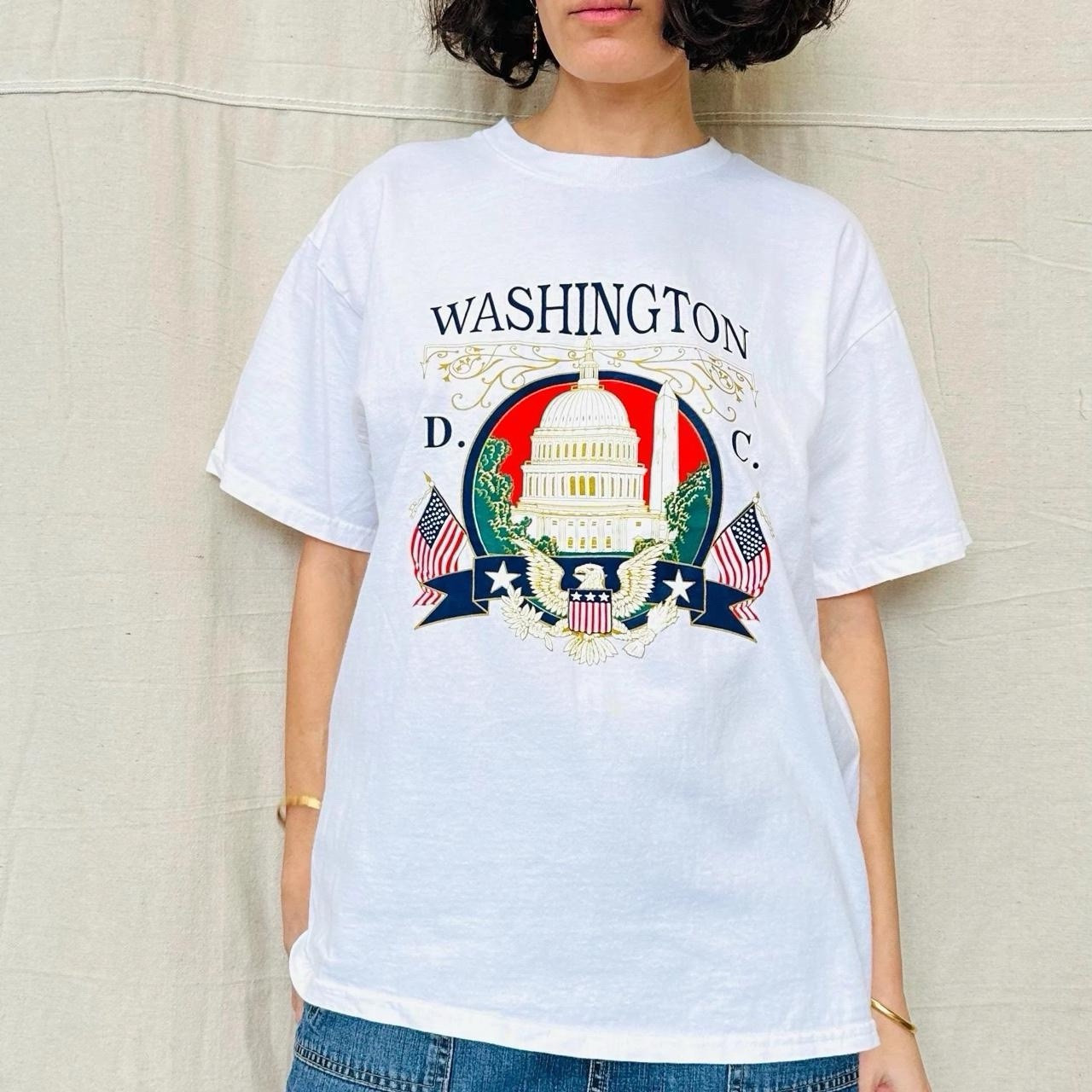 Vtg Washington D.C. White T-Shirt Size Large Very Good conditions (Ships Today)