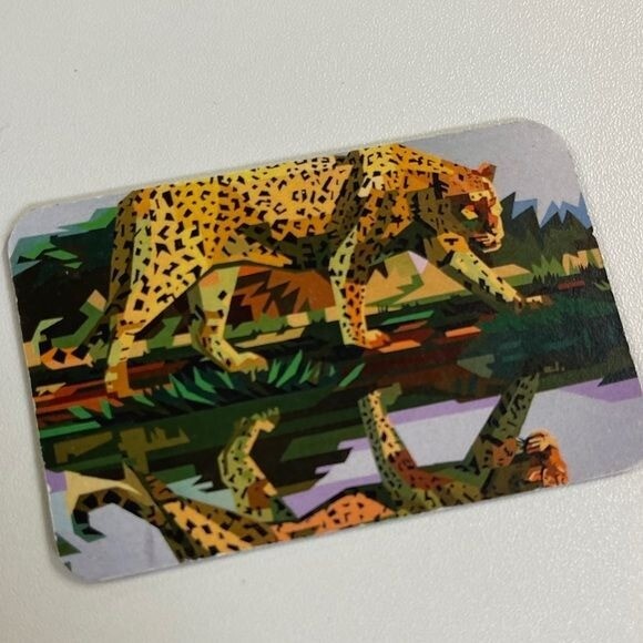 NIB Elizabeth Sutton Collection Cheetah Clutch Acrylic Purse Glitter Multi Color