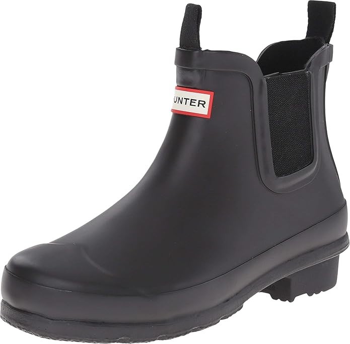 Hunter Women Size 7, Original Chelsea Rain Boots, Black, In Original Box