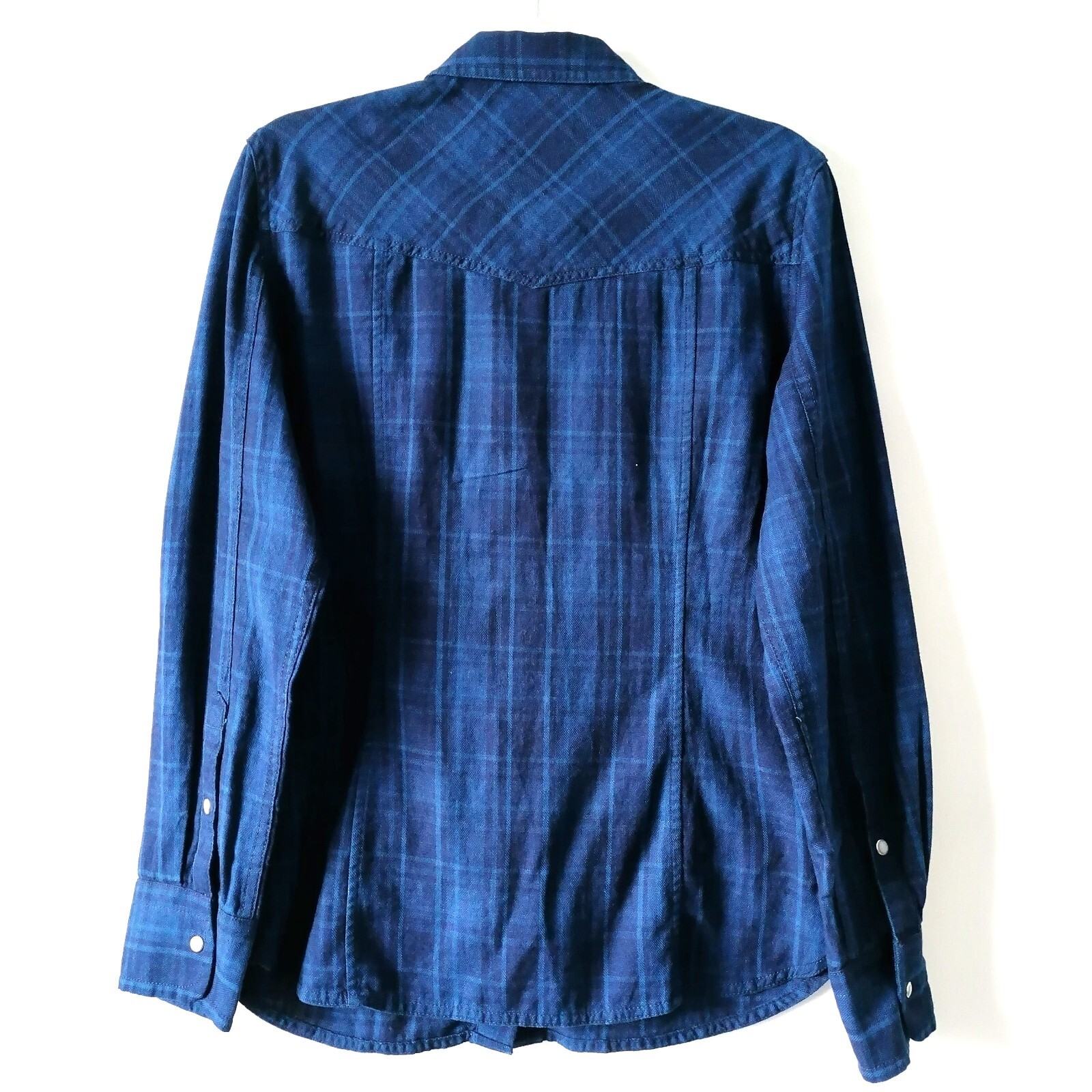J.Crew Womens Blue Collared Flap Pocket Plaid Slim Button Up Shirt Size 2