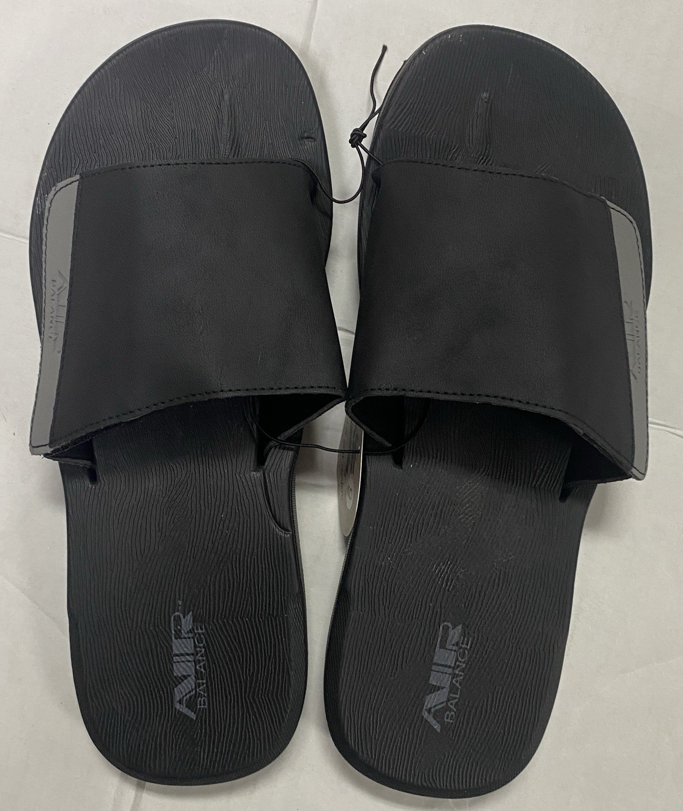 Air Balance Flip Flops Adjustable Black Slide Sandals Men’s Size 8 9 10 11 12 13