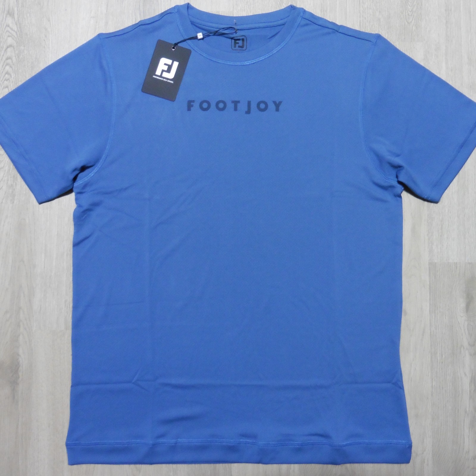 FOOTJOY Mens M MEDIUM T SHIRT TRAINING WORKOUT GOLF POLYESTER GREY BLUE GREEN