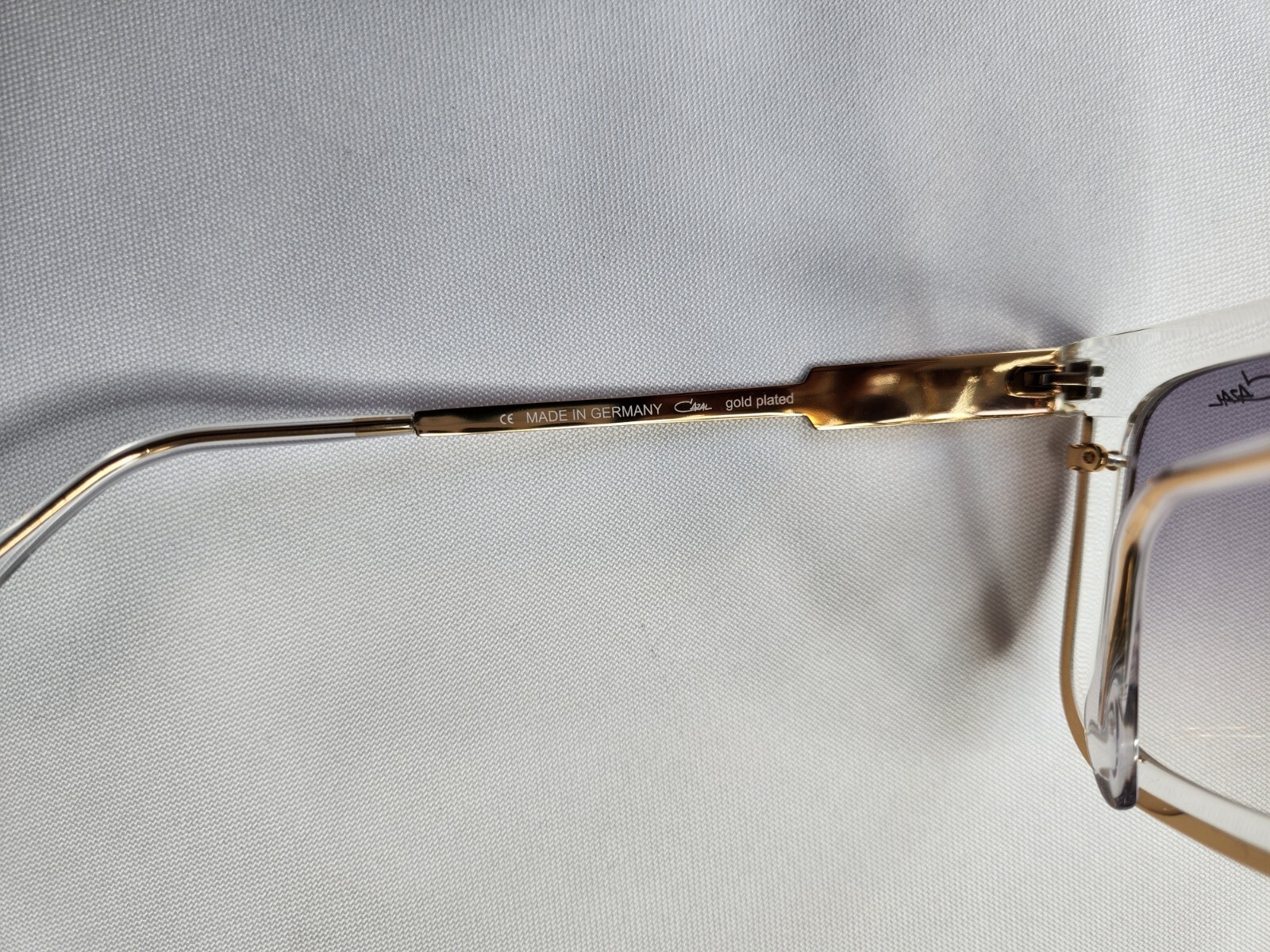 CAZAL LEGENDS MOD. 648 COL. 003 CRYSTAL GOLD PLATED SUNGLASSES MADE IN GERMANY