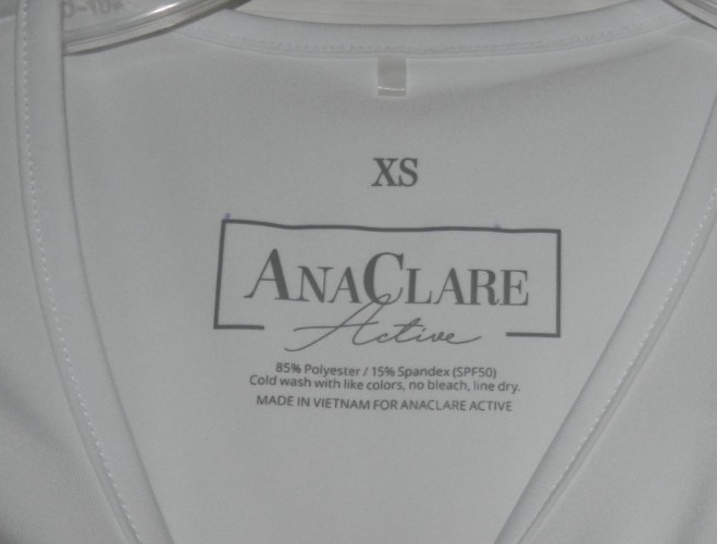 Ana Clare UPF 50 Womans Sleeveless Top Size XS NWOT