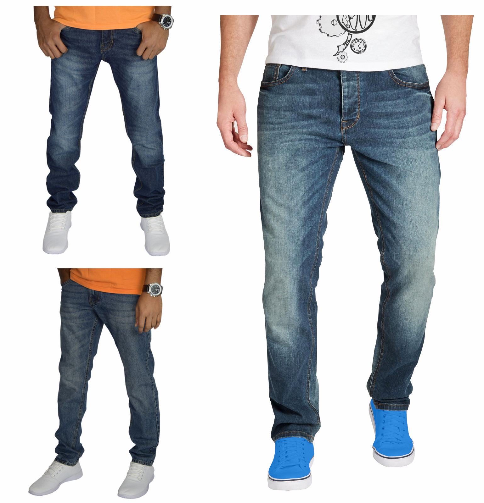 New Mens Jeans Pants Stretch Slim Fit Denim Trouser BNWT Designer Jeans