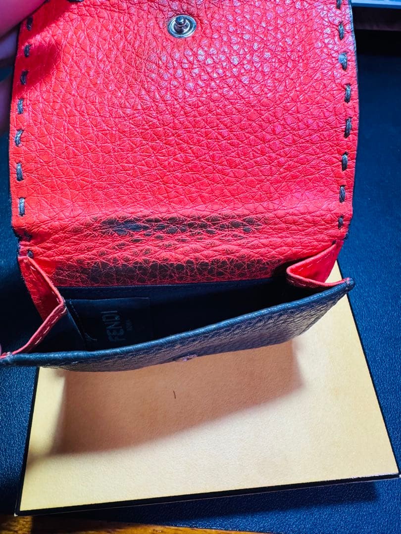 FENDI trifold wallet Cuoio Romano mini wallet Fendi