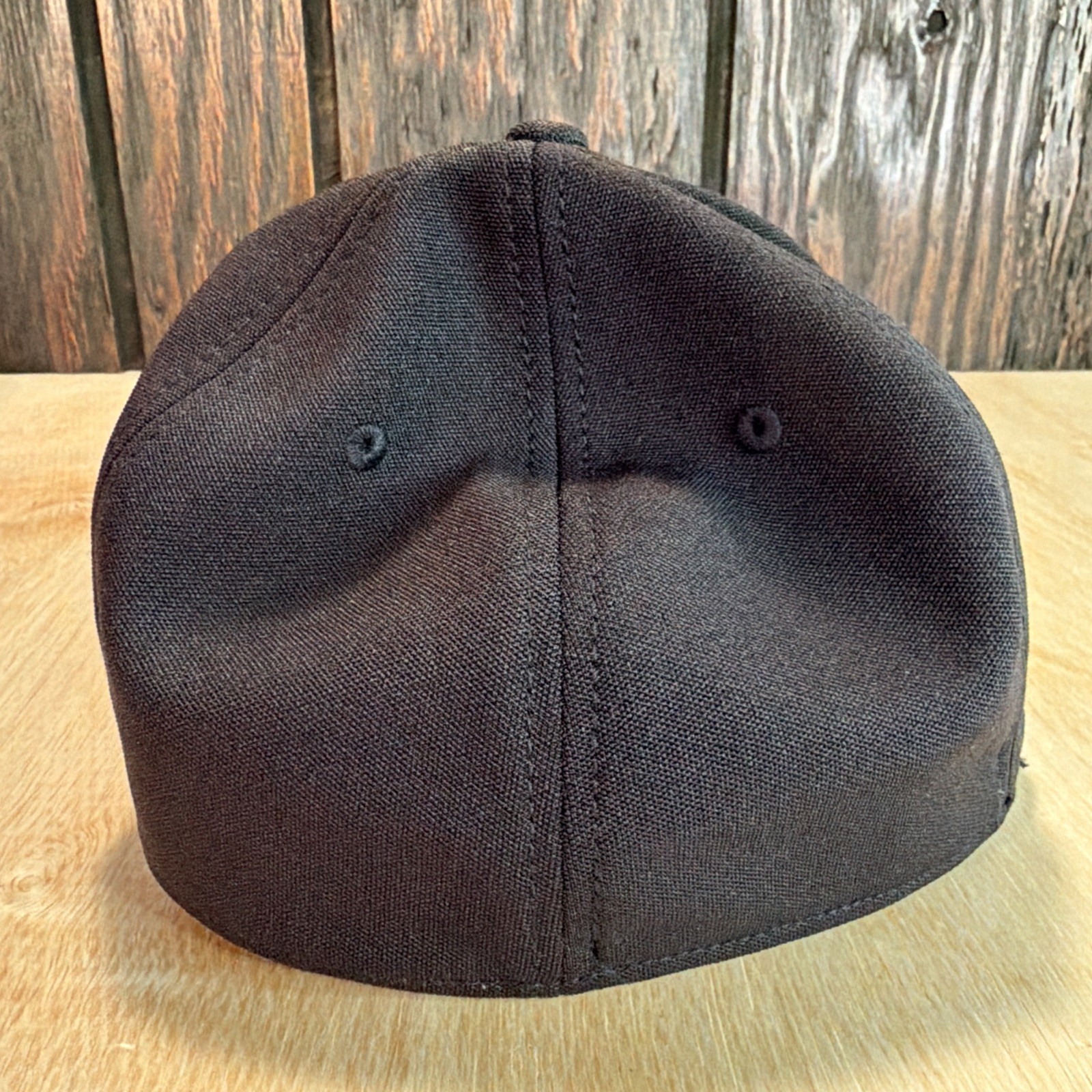 The Game Blank Stretch Fit Hat Cap Baseball Fitted M Medium Black Umpire Flat