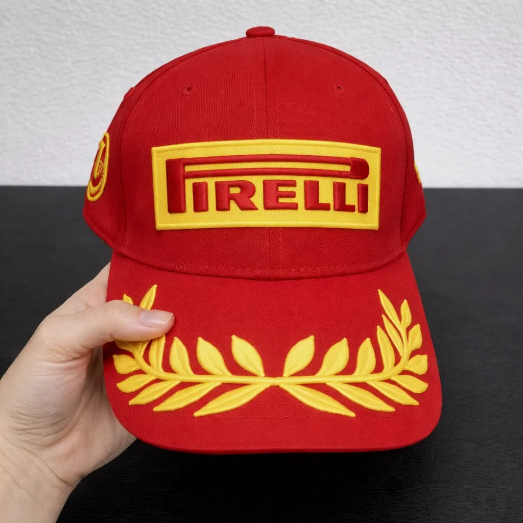 New F1 Singapore GP Pirelli Podium Cap Red Adjustable Racing Hat Gift Sale
