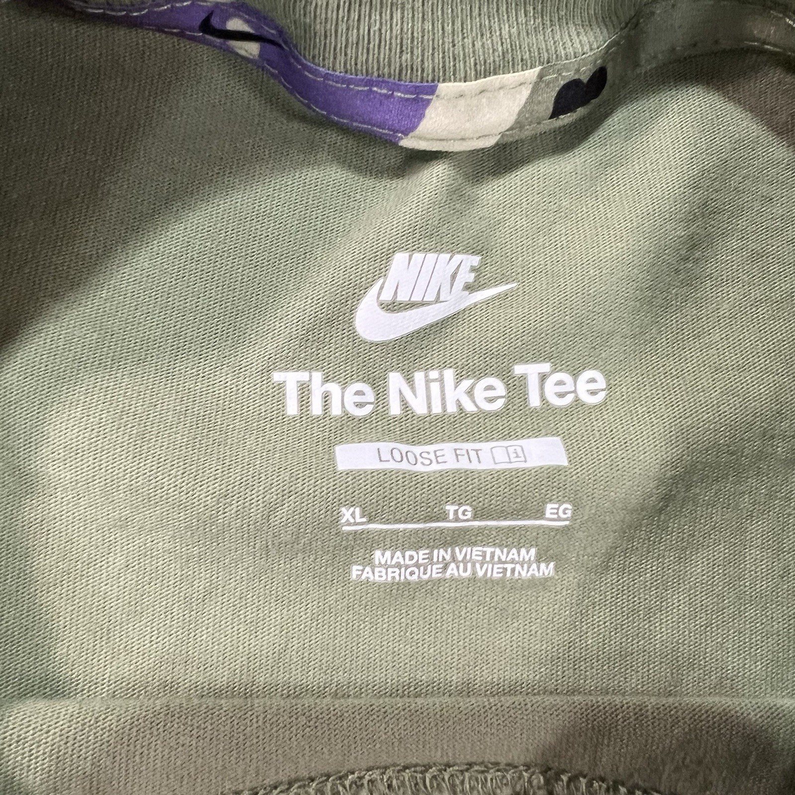 Nike x Naomi Osaka 2023 Floral Graphic T-Shirt Oil Green/Space Purple Size XL