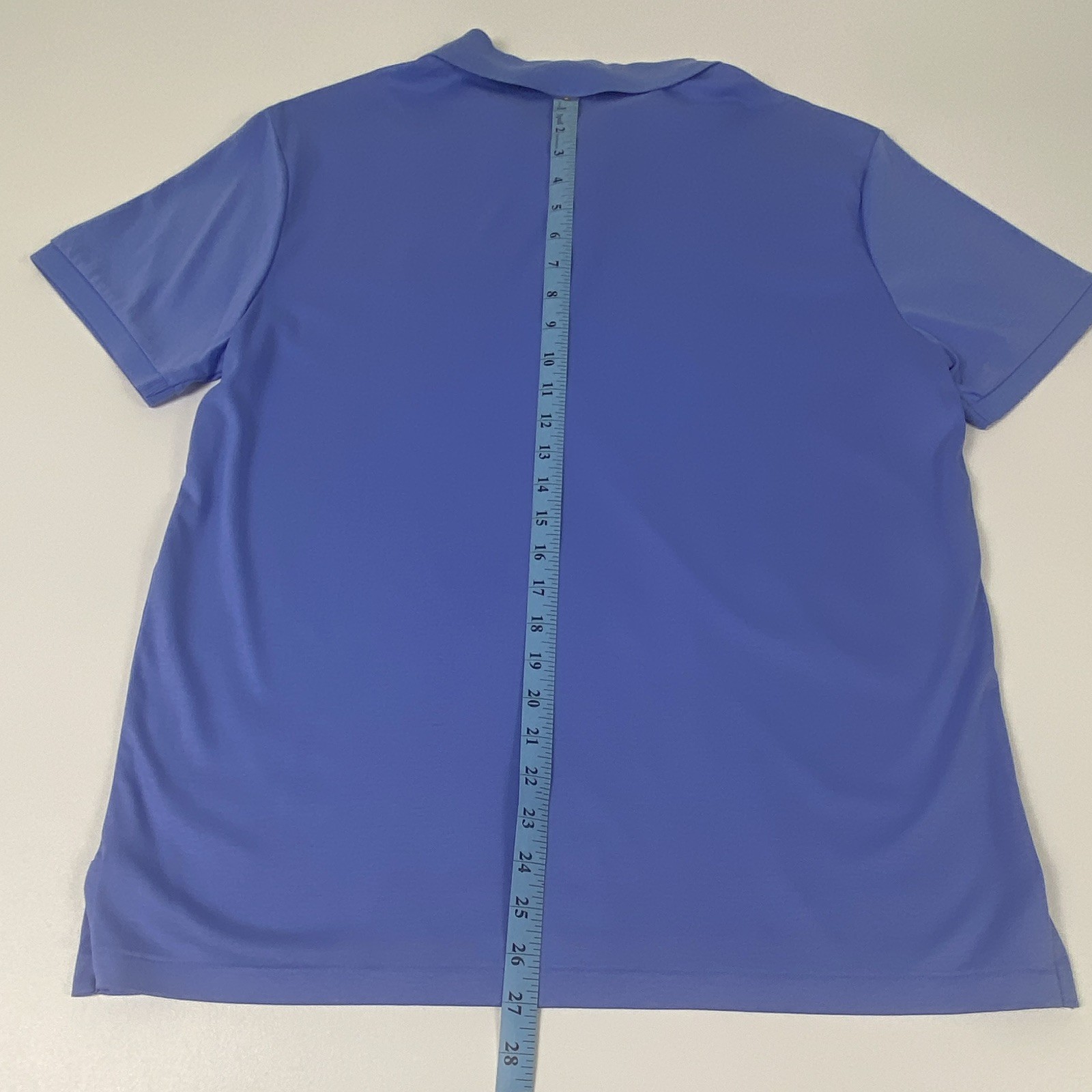 Polo Ralph Lauren Men’s L Blue Solid Cotton Custom Slim Fit Polo Emb Logo