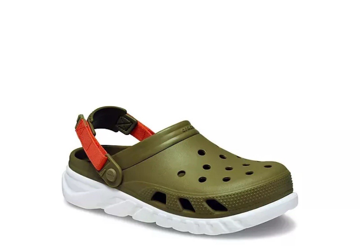 Crocs Duet Max II Clog In Aloe Green Orange White – Unisex Men’s 6 / Women’s 8
