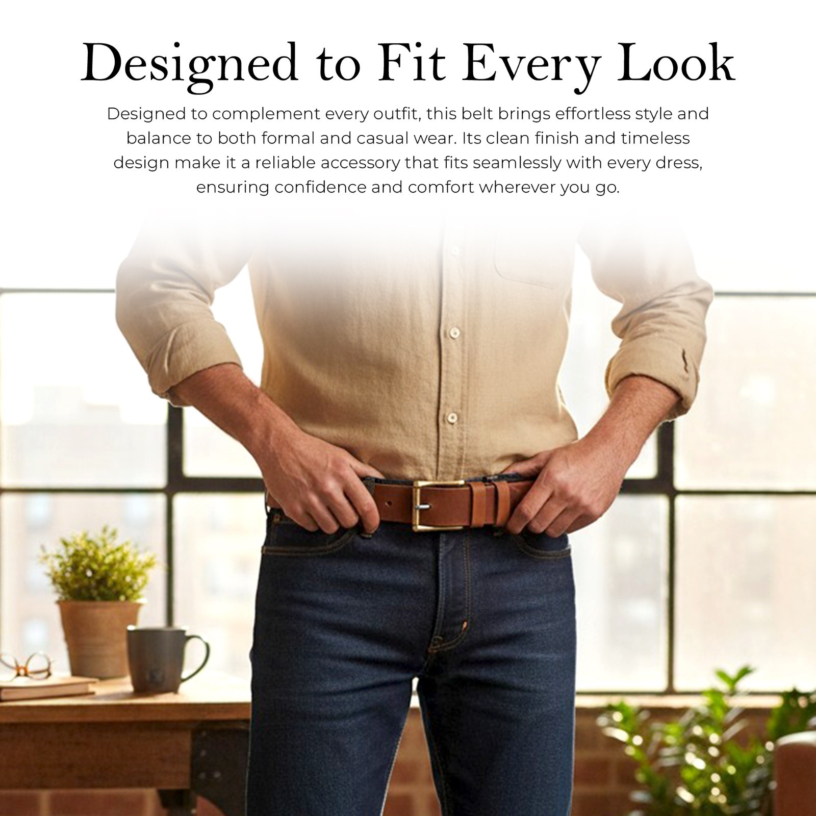 Men Full Grain Buffalo Leather Belt USA Amish Made Heavy Duty Replaceable Buckle