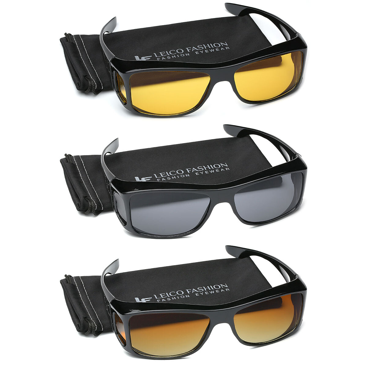 Medium-Large FIT OVER Sunglasses Cover Prescription RX Eye Glasses Men Women