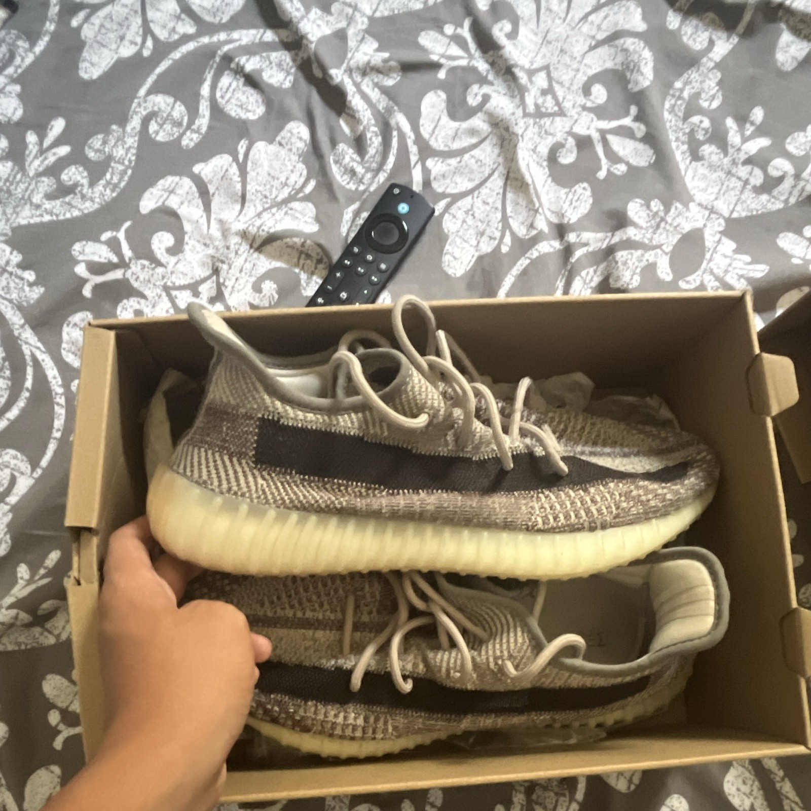 adidas Yeezy Boost 350 V2 Zyon FZ1267 Low Top Primeknit Gray/Black