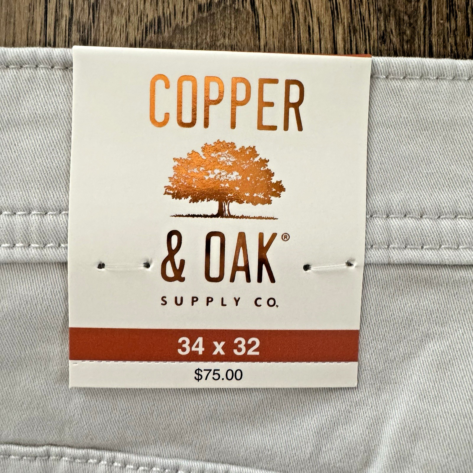 Copper & Oak NWT Men’s 34×32 5 Pocket Every Day Pants Canyon Gray K5S817 NWT $75