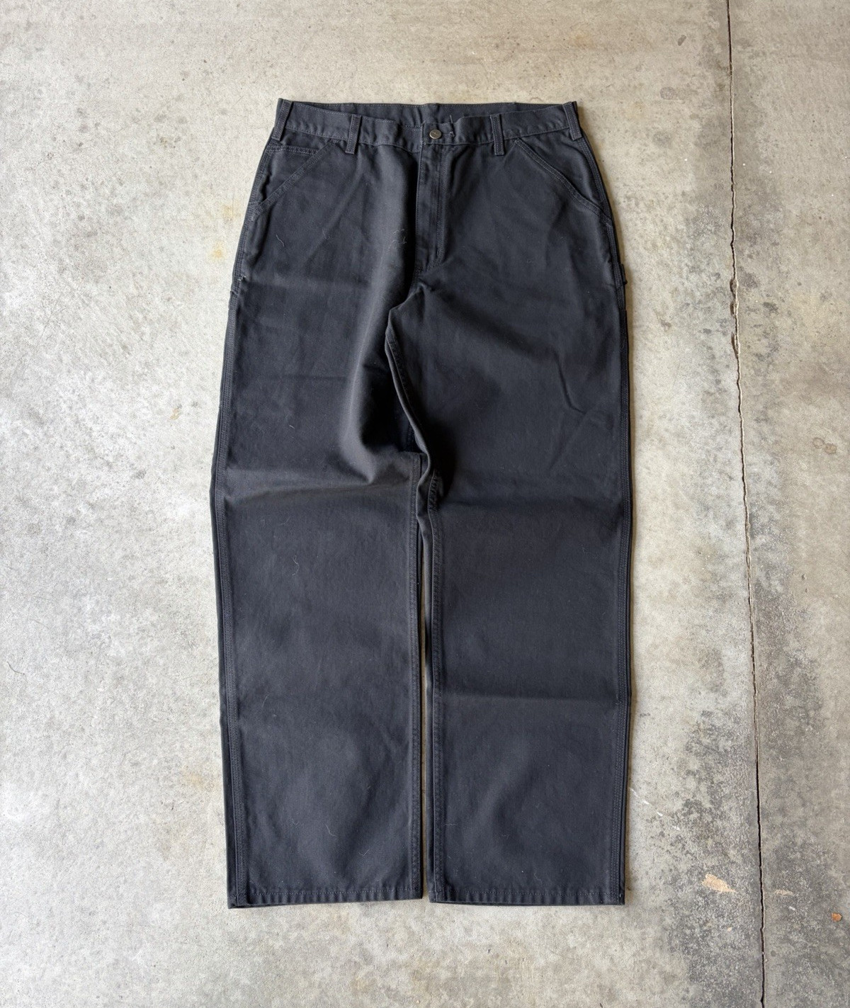 NWT Carhartt Men’s Black Canvas Work Pants 36×34