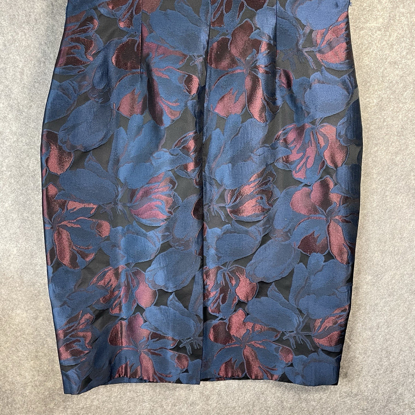 Hobbs London A Line Dress Womens UK 14 Floral Blue Red Pattern Midi Chic