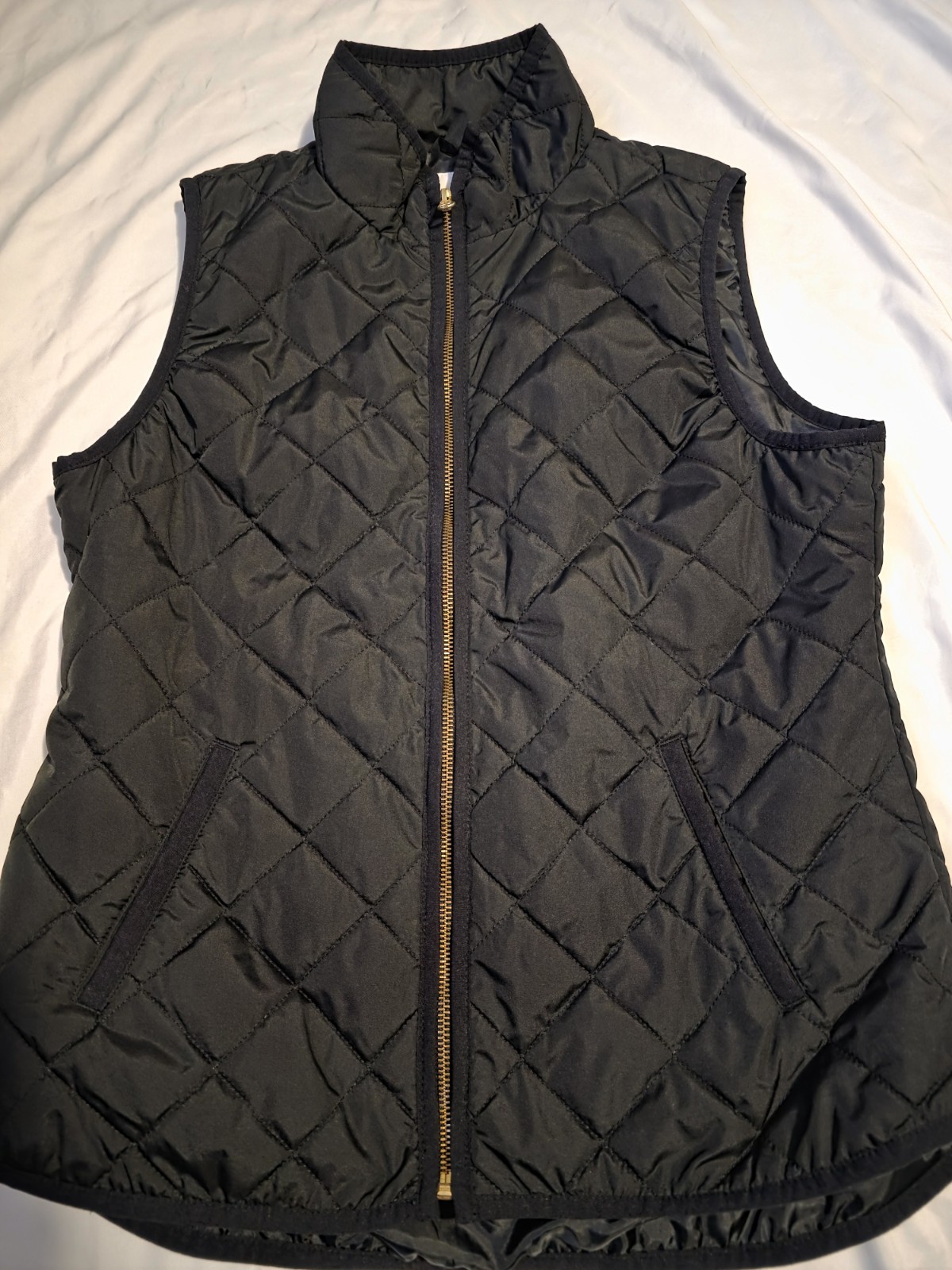Old Navy Women’s Quilted Zip Front Sleeveless Vest Black Size M Mid-Length