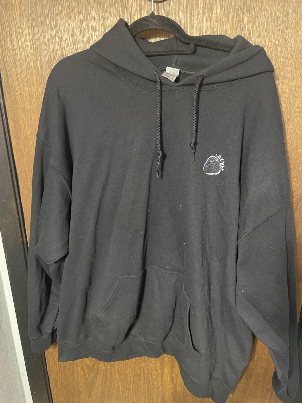 Together We Change Strawberry Hoodie Mens 2XL Black Gildan Heavy Blend Graphic