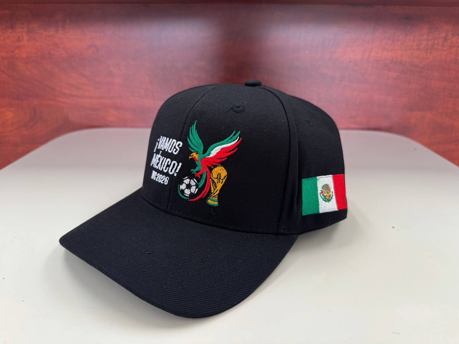 FIFA World Cup 2026 MEX USA CAN Black White Red Premium Embroidered Event Hat
