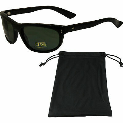 Dirty Harry Black with G 15 Grey Lens UV 400 Protection Sunglasses w Pouch