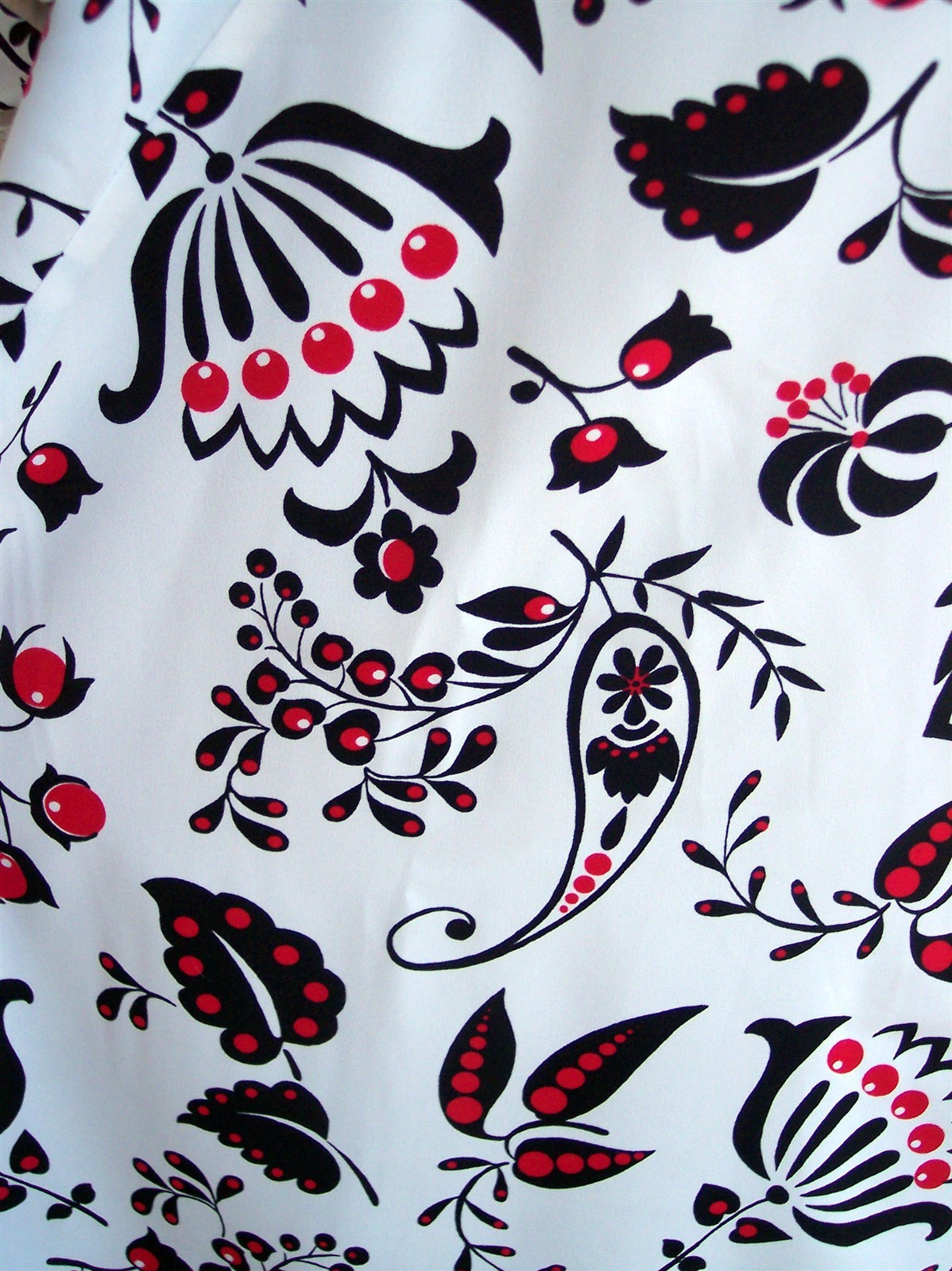 Talbots Plus NEW $90 Red Black White top plus size 2x cherry berry blouse shirt