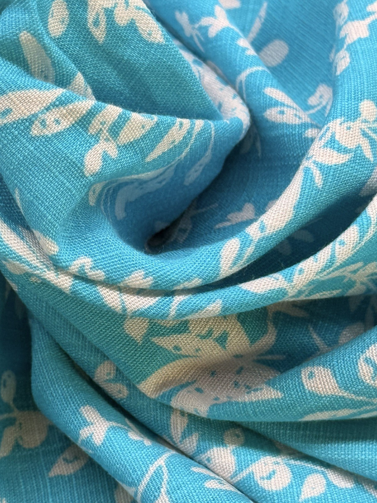 Rayon Slub Print Fabric By The Yard