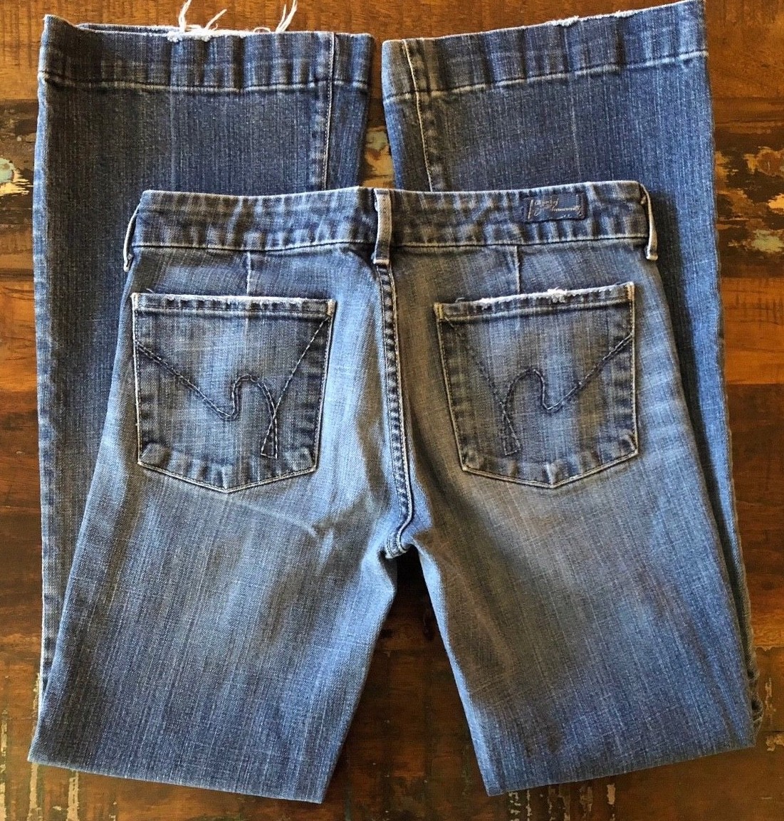 Citizen’s Of Humanity Faye #003 Stretch Low Waist Full Leg Distressed 28×30
