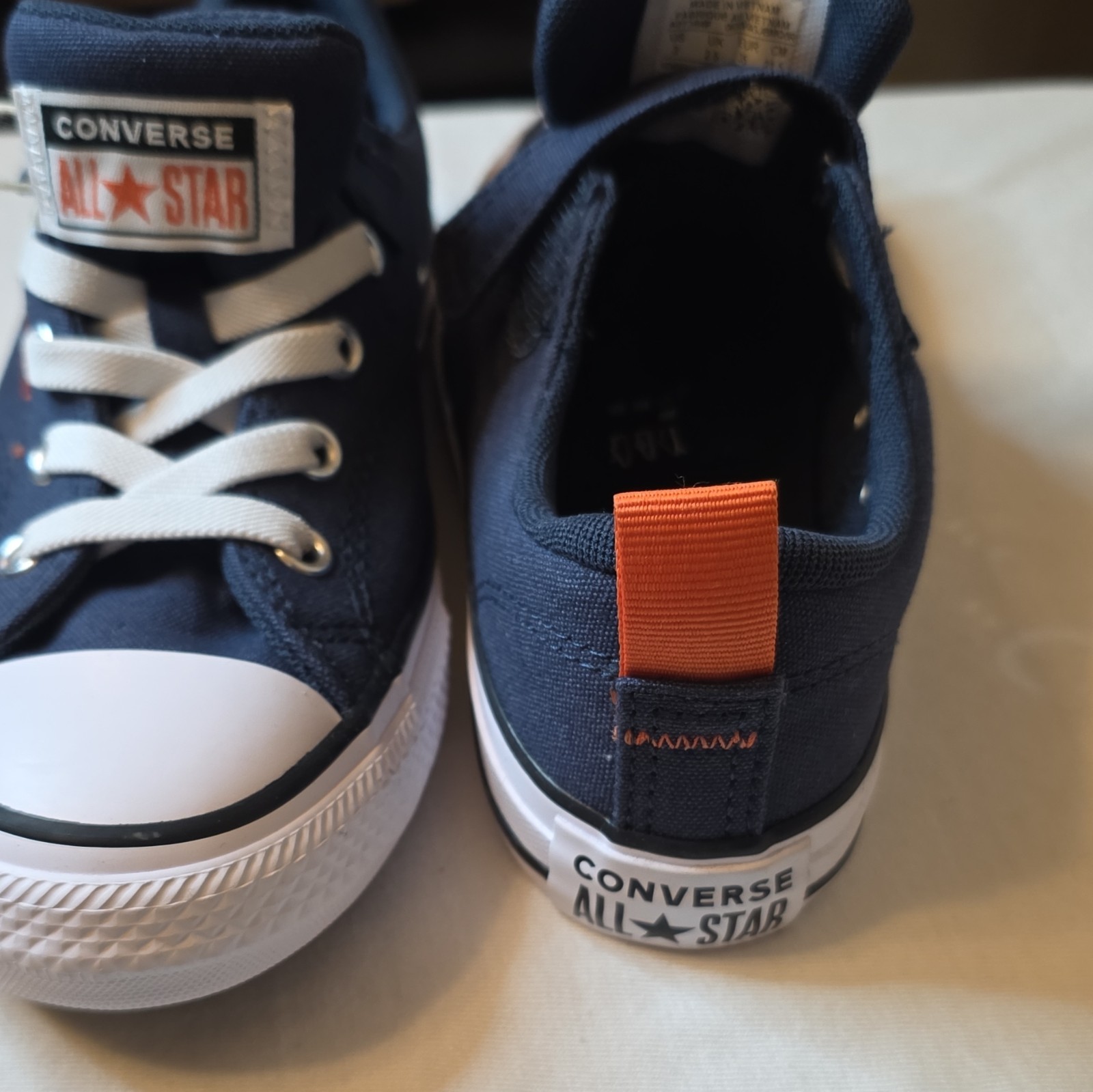 Converse All Star Blue/White Hook & Loop Low Top Sneakers Unisex Kids US 3