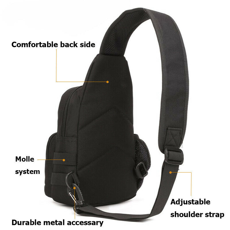 Tactical Military Sling Shoulder Backpack Molle EDC Small Crossbody Chest Pack