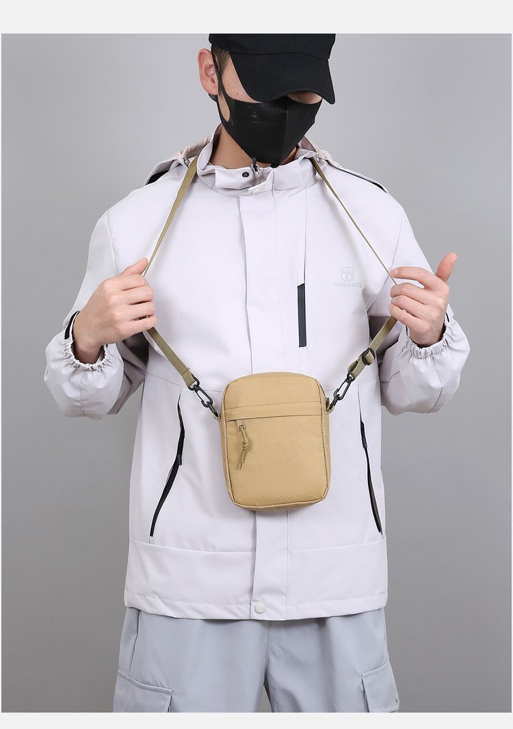 Men’s Canvas Crossbody Bag Mini Shoulder Messenger Bag Casual Travel Handbag