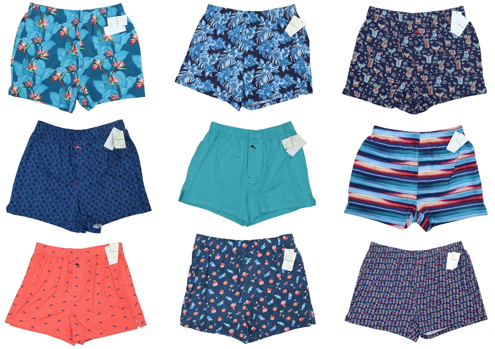 Tommy Bahama Men’s Boxer Shorts Tropical Patterns Soft Touch Cotton/Spandex NWT