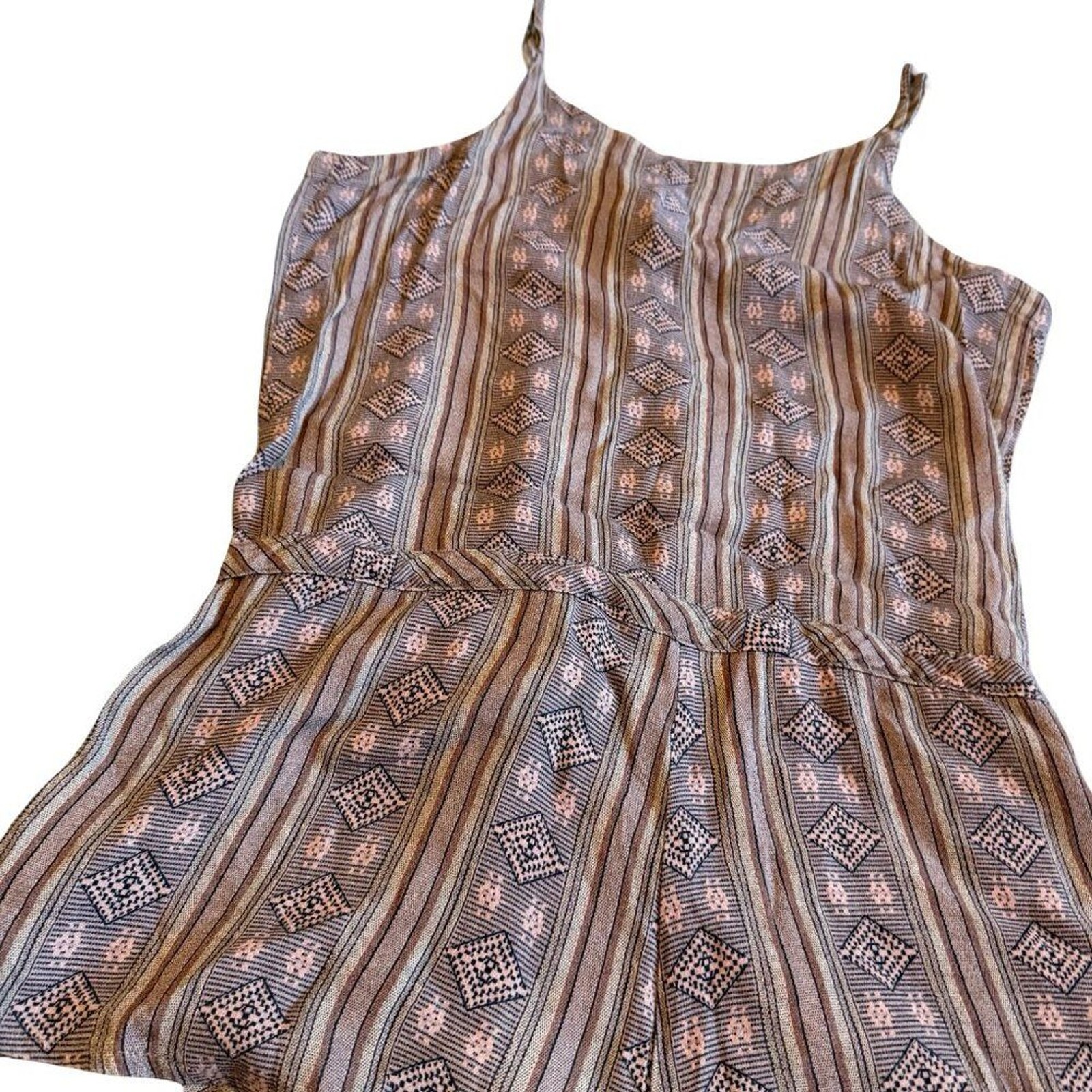 Chaser Tribal Print Romper Shorts Mini Length Spaghetti Strap Size Small Women’s
