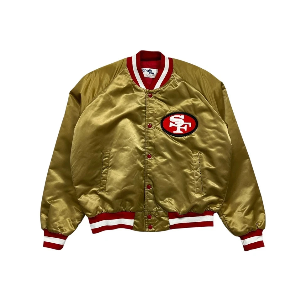 Vintage 90s SAN FRANCISCO 49ERS Satin Bomber Jacket – Varsity Style
