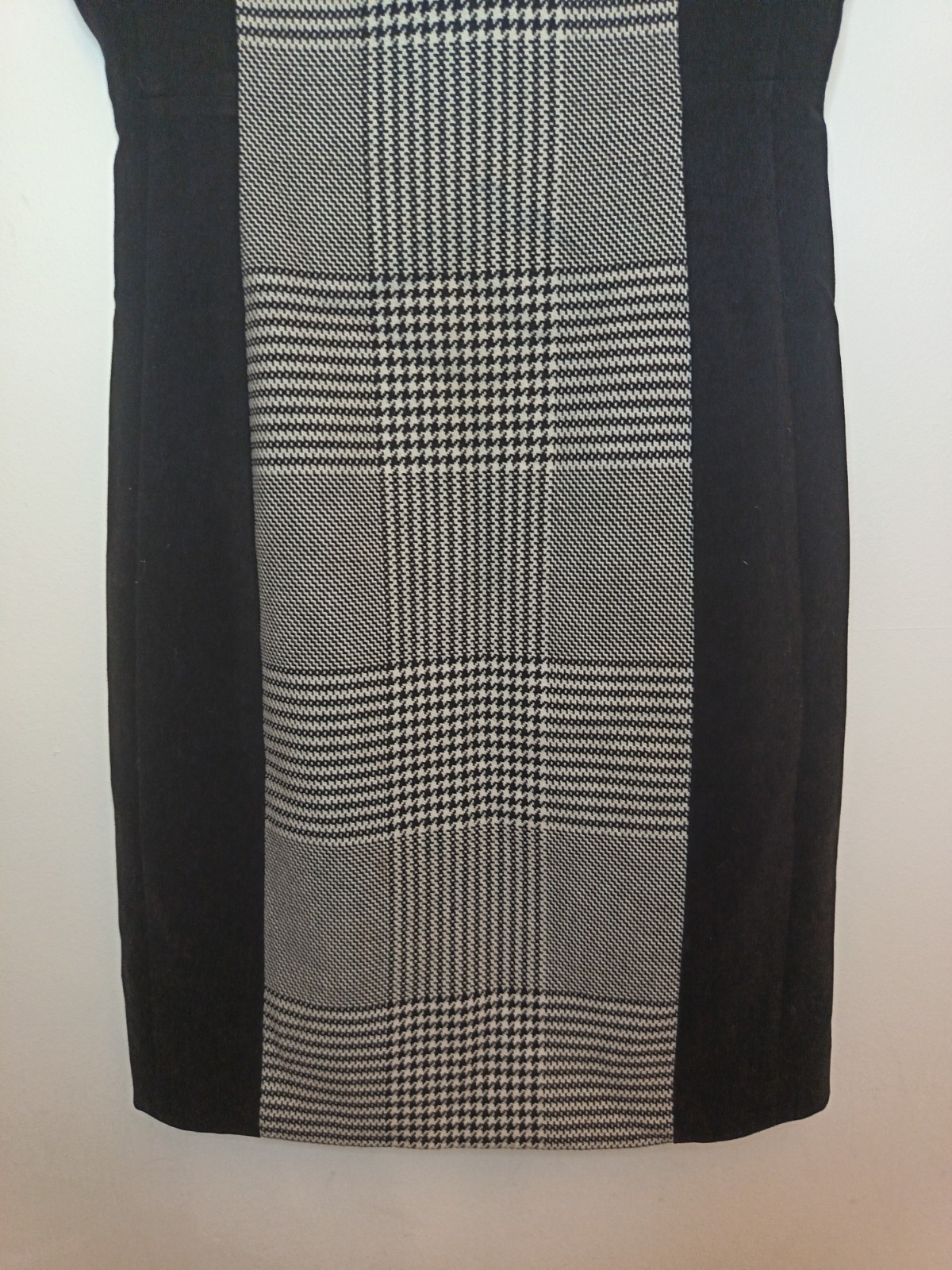 Black White Checkered Slimming Work Smart Dress Size 10 Office Wear Houndstooth