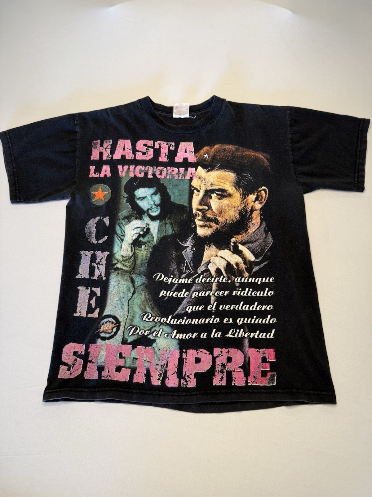 Vintage Che Guevara t-shirt Hasta La Victoria XL Double Sided AOP Rap Tee RATM