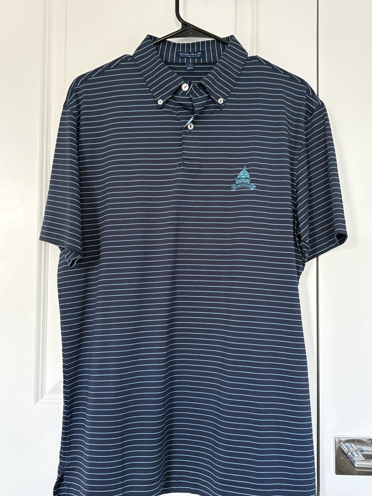 Peter Millar Crown Crafted Congressional Country Club Polo Top 100 RARE Size L