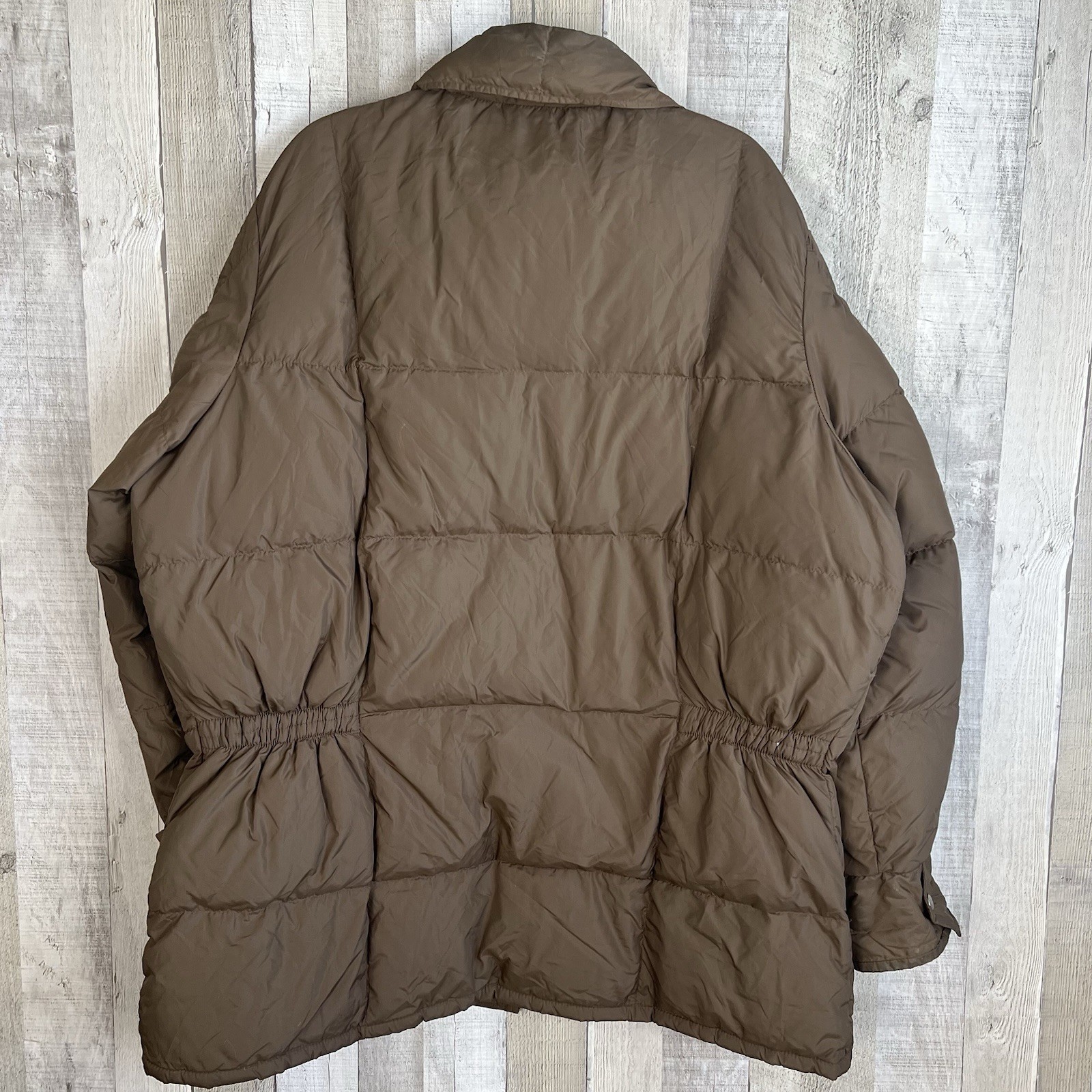 Vintage Walls Blizzard Pruf Down Puffer Jacket Full Zip Size XXL Brown USA Made