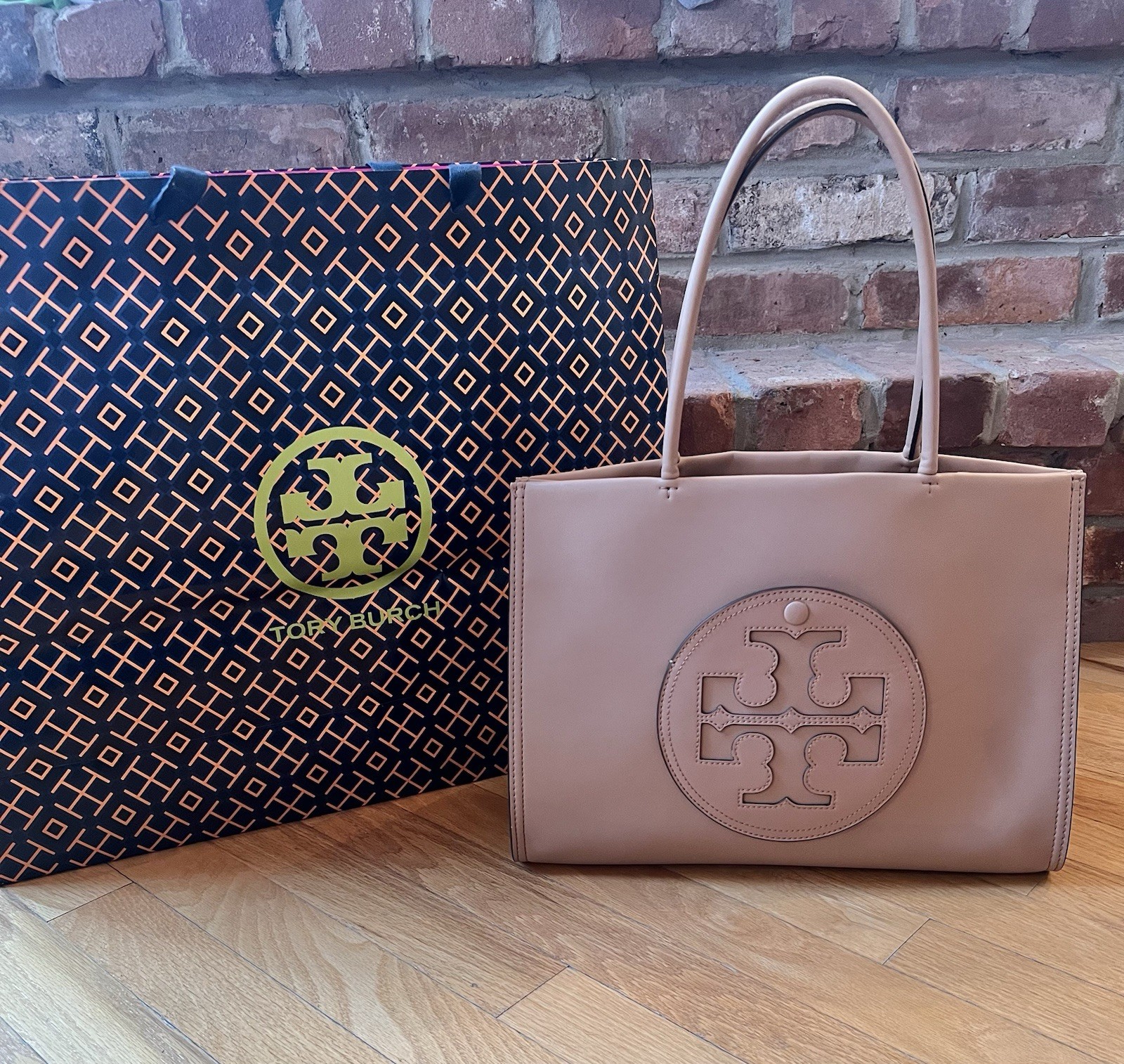 Tory Burch Light Sand Tan Small Ella Bio Tote