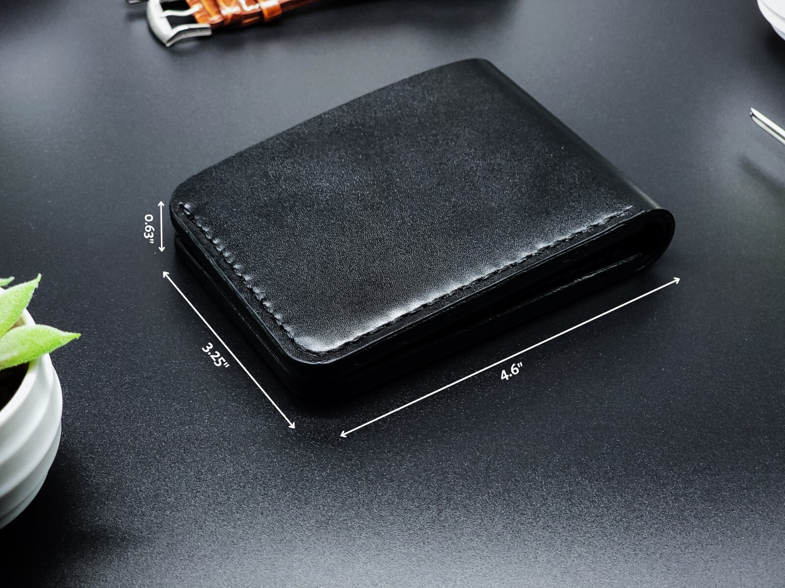 Full Grain Leather Wallet, Handmade Bifold Leather Wallet Premium Quality w/RFID
