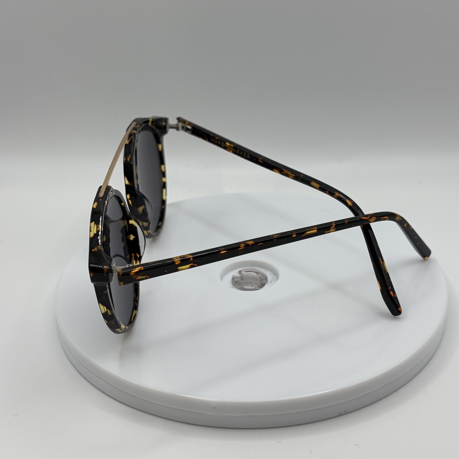 Warby Parker Cooper Sunglasses Brown Tortoise Gray Tinted Round 49mm M-3302
