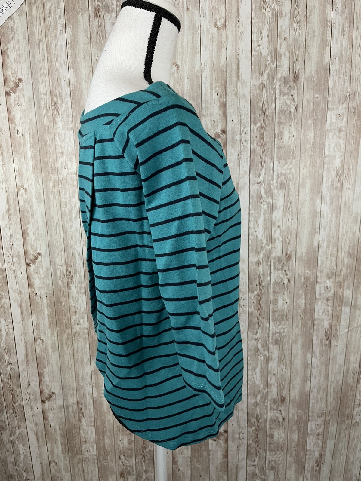 Bonobo Shirt Womens Small Blouse Blue Striped Sweater Pullover N136