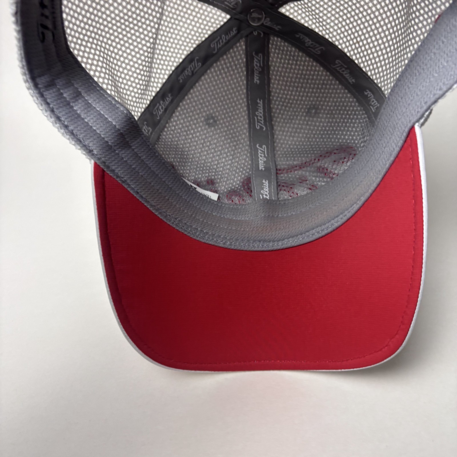 Titleist White Red Mesh Trucker Snapback Cap