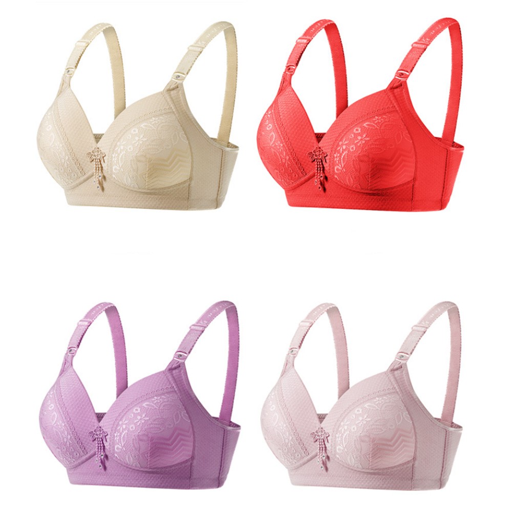 40-85years Old Ladies Bras Wireless Brassiere Cotton Bra Middle-age Lingerie BH