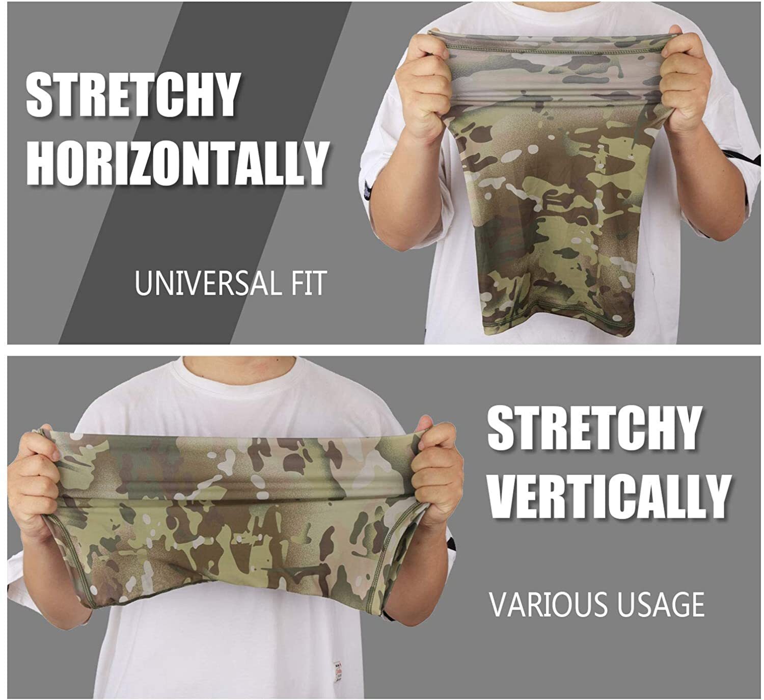 Camo Neck Gaiter Mask Face Scarf Bandana Tube Cover Balaclava Headband Headwrap