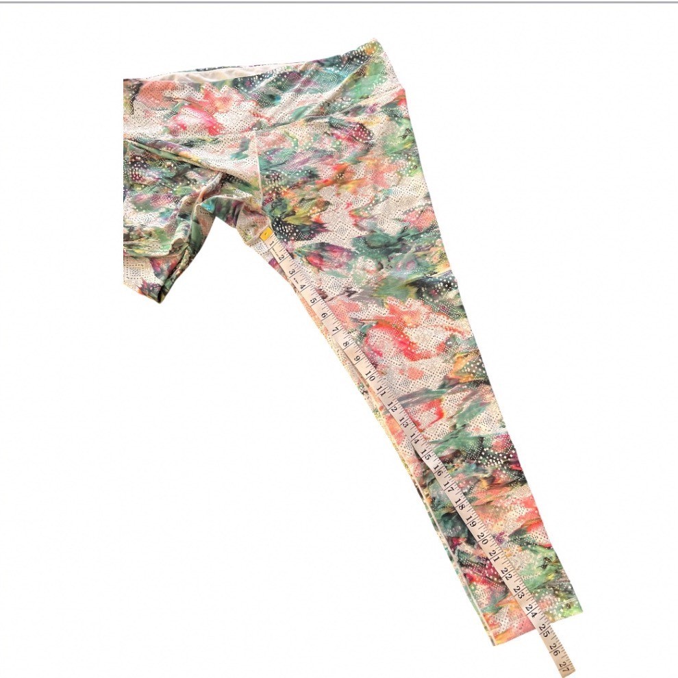 Prana Womens XL Multicolor Abstract Print High Rise Yoga Athletic Leggings