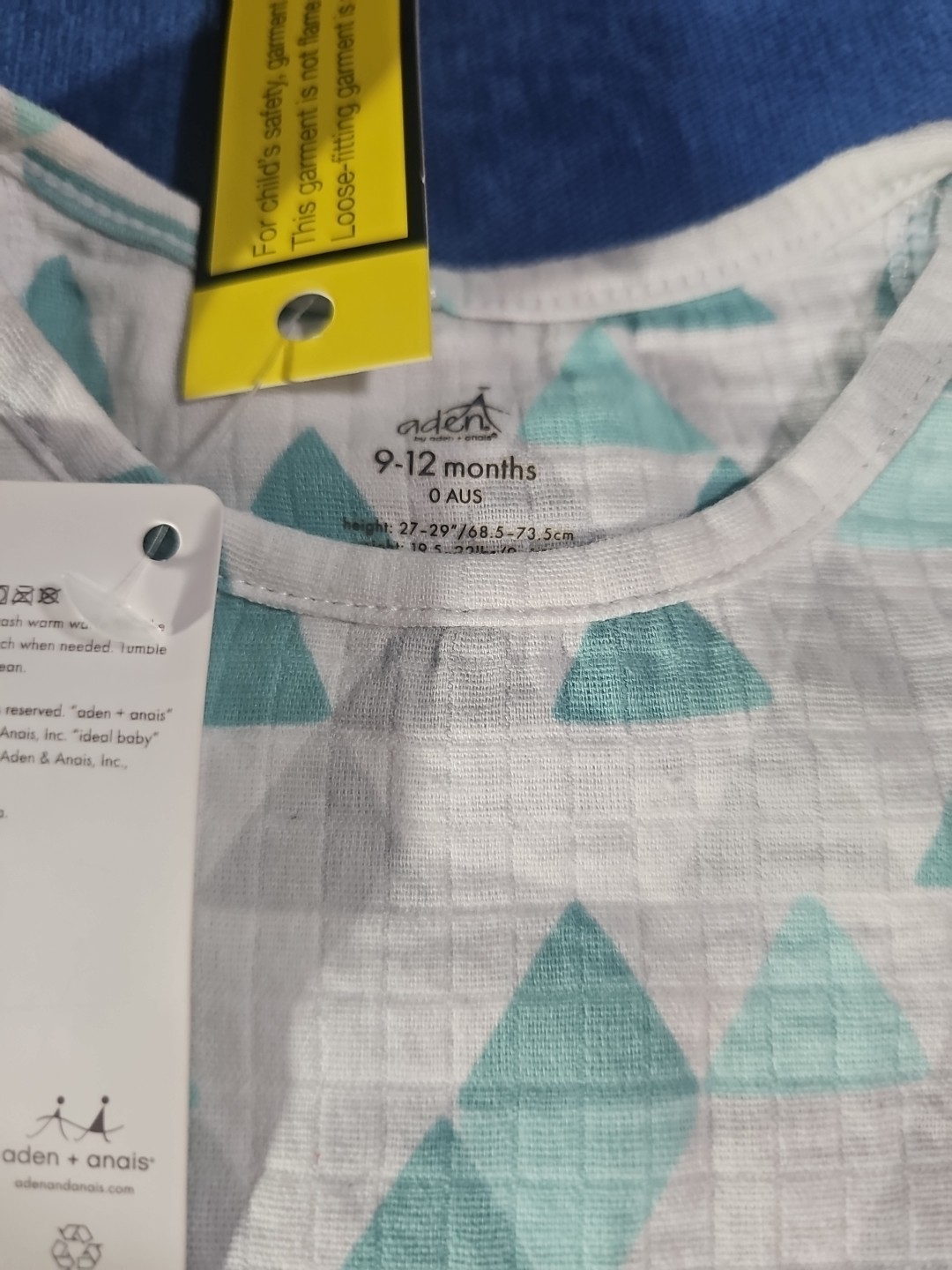 Aden And Anais Muslin Toddler Girls 9-12 Months Bodysuit