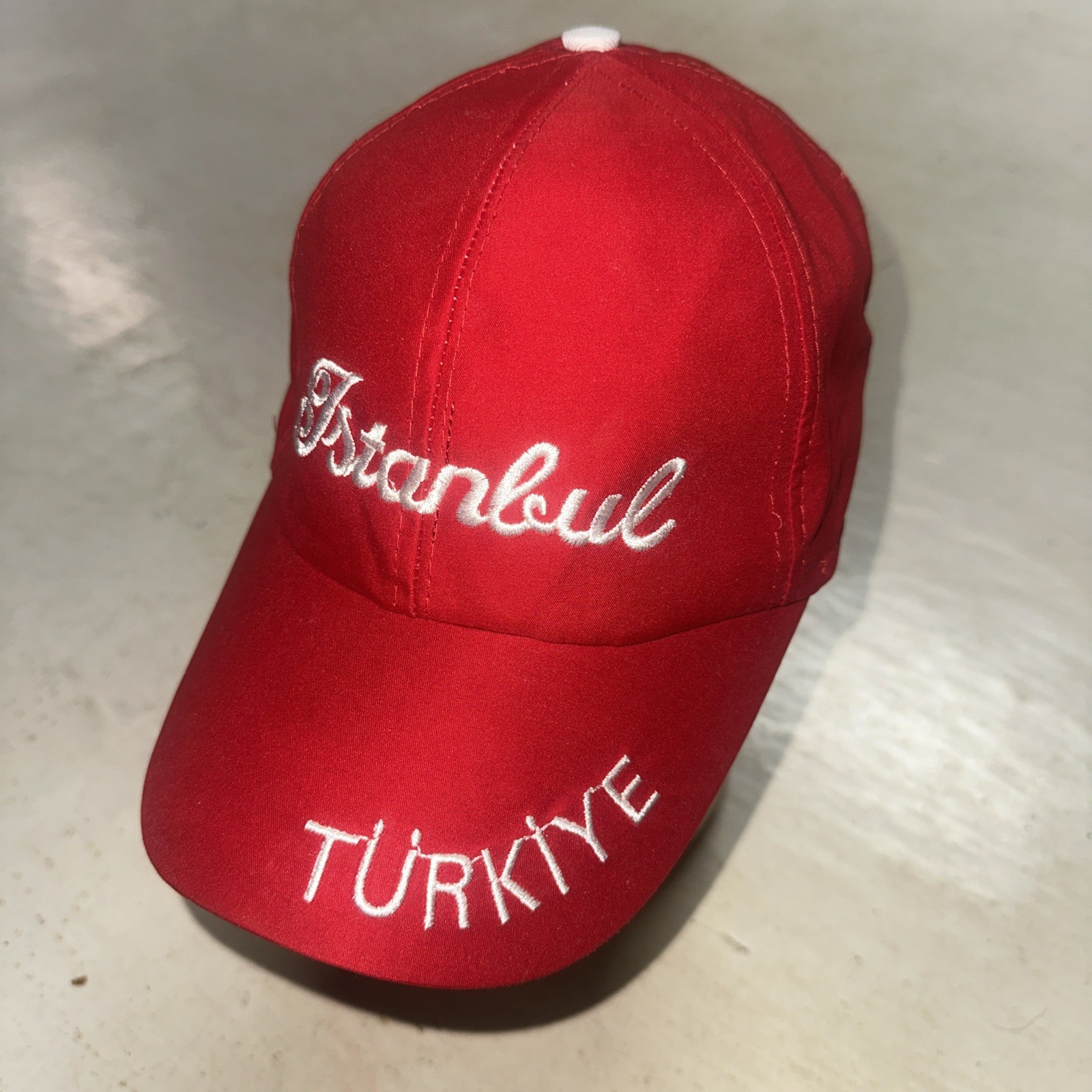 ISTANBUL Turkey Turkiye Traval Hat Red Cap Adult Lightweight Strap White Letters