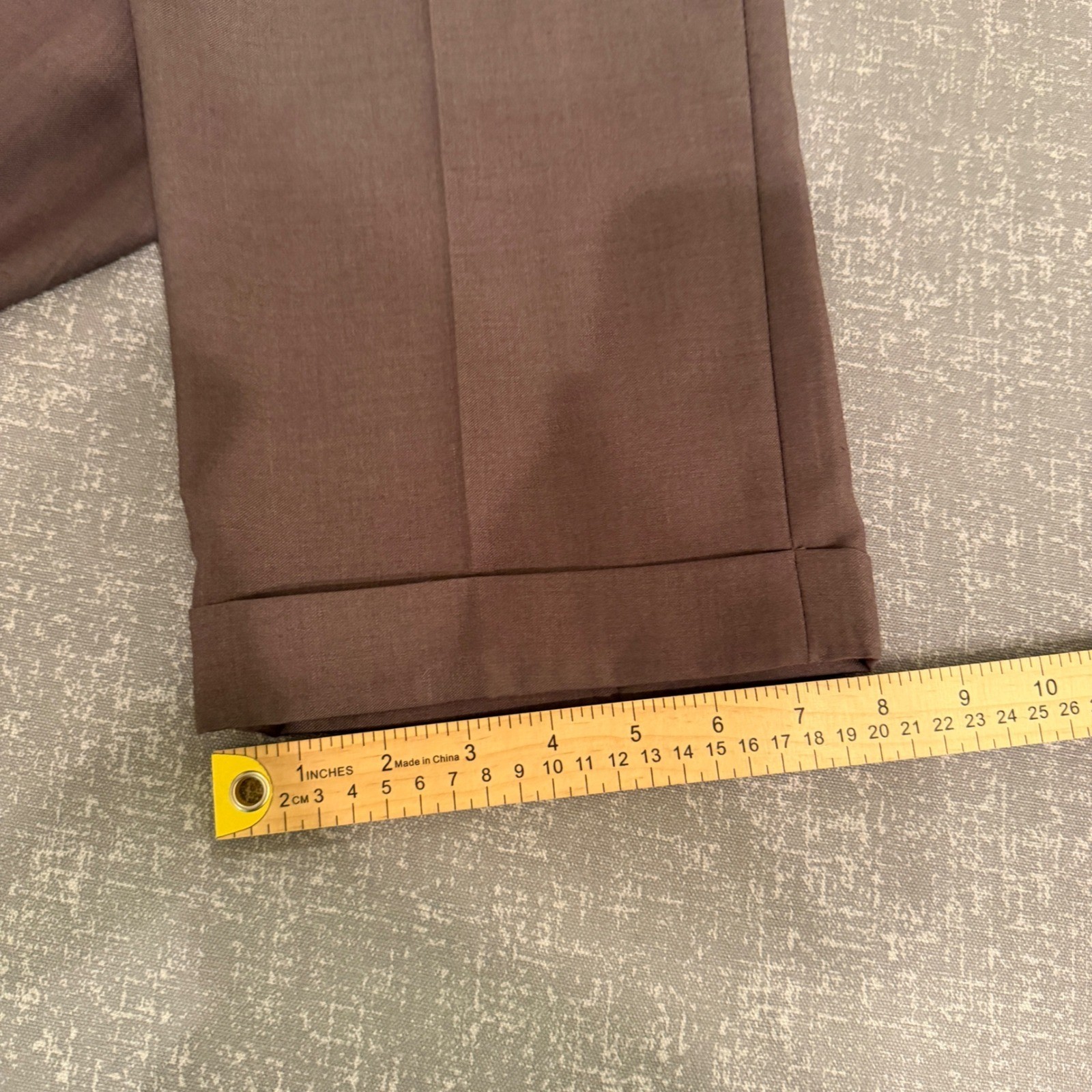 Daniel Cremieux Signature Collection Mens Brown Pleated Cuffed Dress Pants 34×30